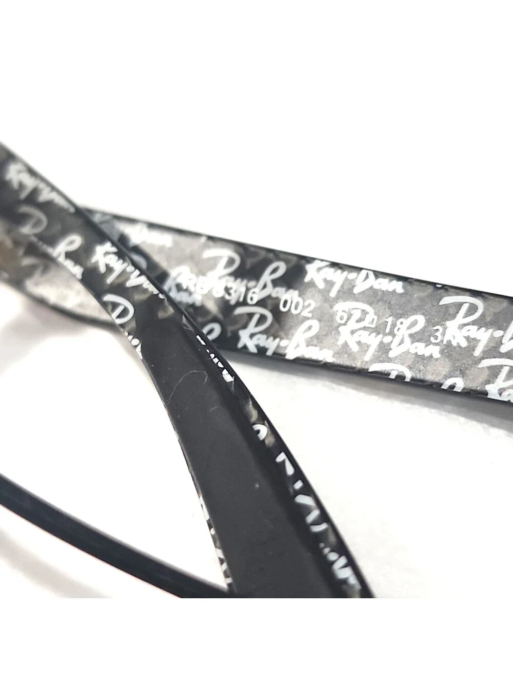Ray Ban RB8316 002 Black Carbon Fiber Sunglasses Frame 62-18 No Lens Screw